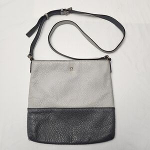 Kate Spade New York Southport Avenue Cora Crossbody Two Toned Gray Leather